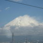 真白な雪をまとった富士山